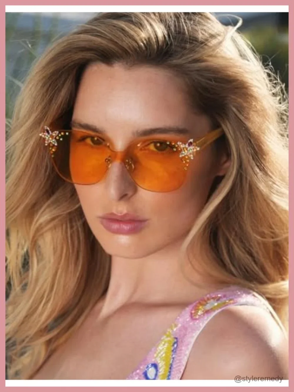 Oversized Square Acetate Sunglasses UV400 Protection